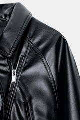 BLOUSON EN MATIÈRE SYNTHÉTIQUE AVEC CEINTURE