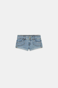 SHORT MINI EN DENIM TRF À POCHES