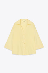 CHEMISE MANCHE LARGE AVEC LIN