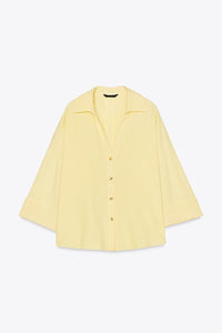 CHEMISE MANCHE LARGE AVEC LIN