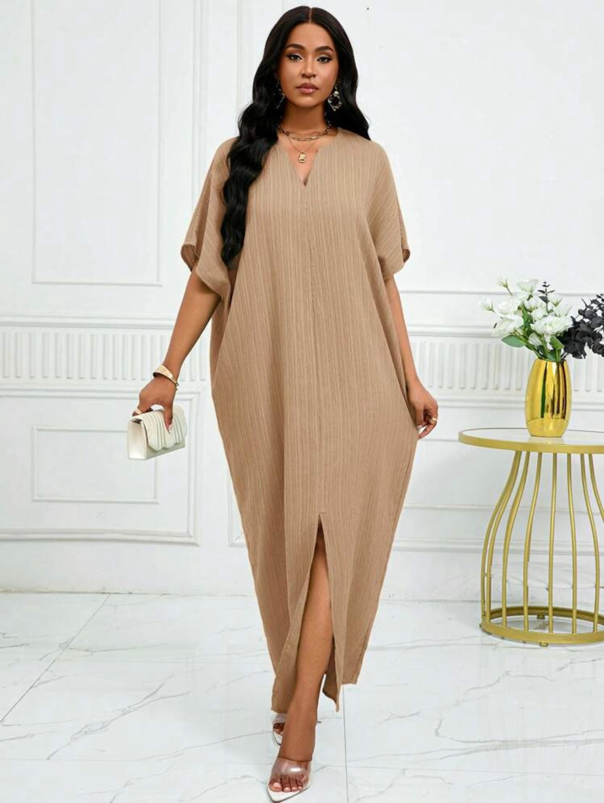 Robe caftan - Kaki