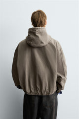 VESTE DÉLAVÉE À CAPUCHE