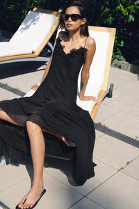 ROBE LONGUE BIMATIÈRE À POIS