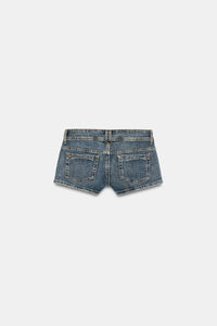 SHORT MINI EN DENIM TRF TAILLE BASSE