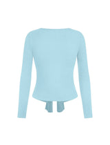 T-shirt Casual à Manches longues -  Bleu ciel