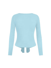 T-shirt Casual à Manches longues -  Bleu ciel