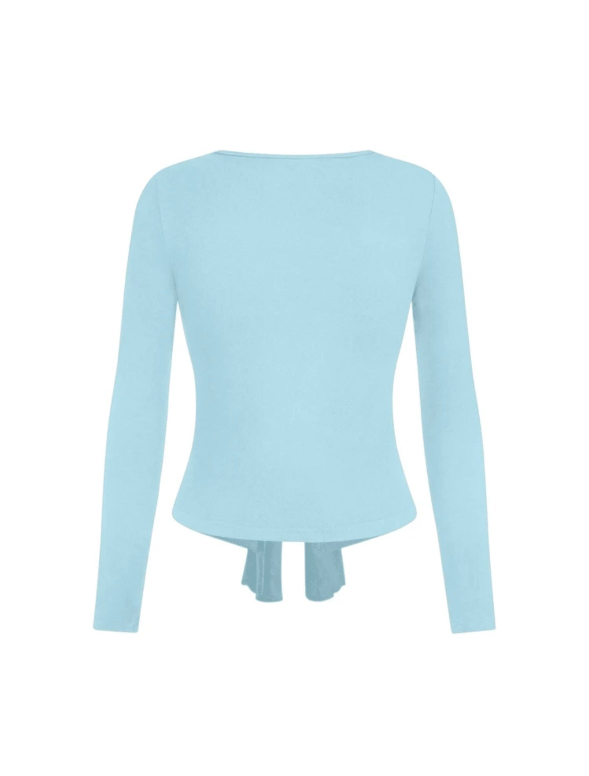 T-shirt Casual à Manches longues -  Bleu ciel