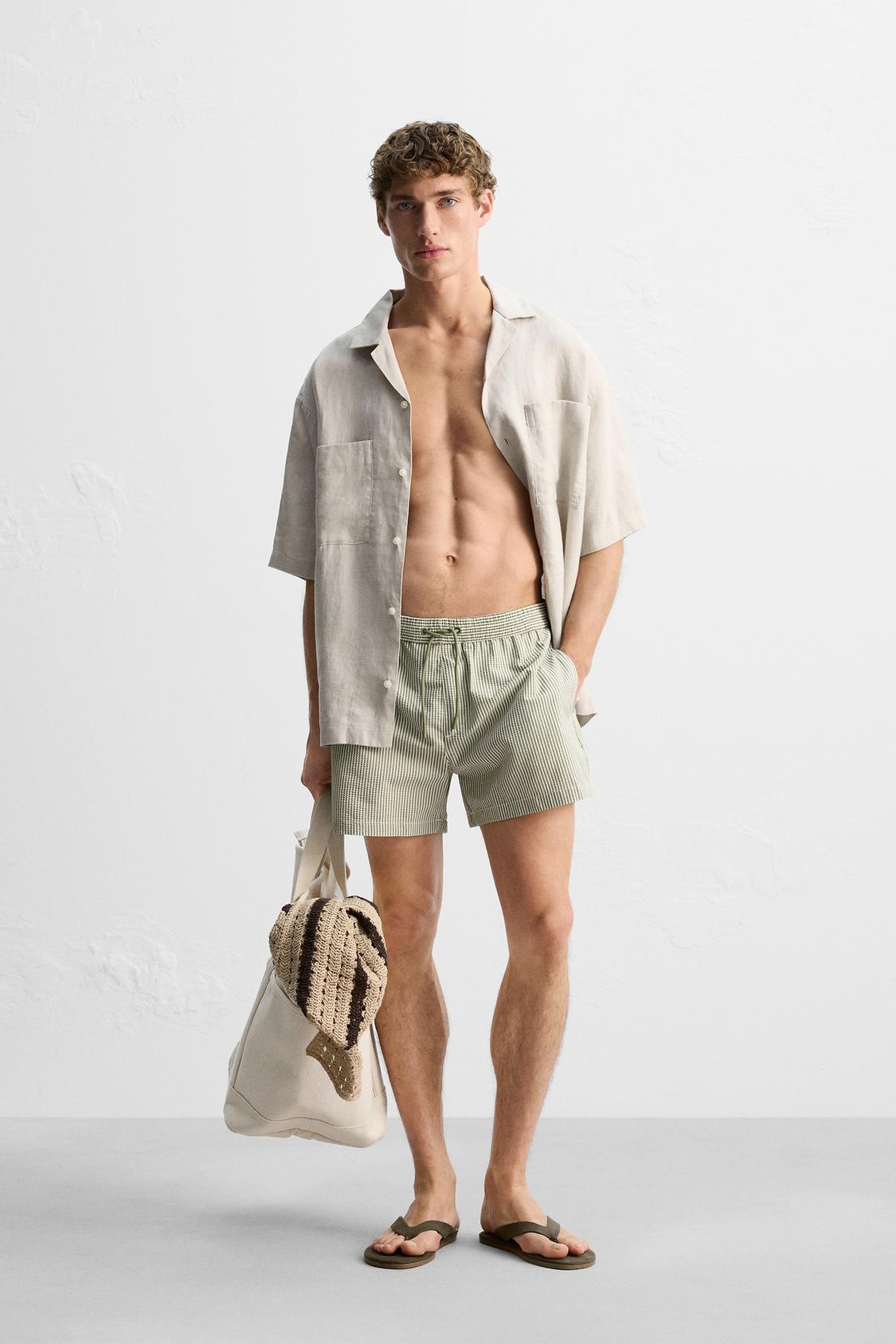 MAILLOT DE BAIN COURT SEERSUCKER