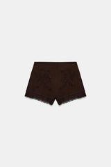 SHORT BRODÉ DENTELLE