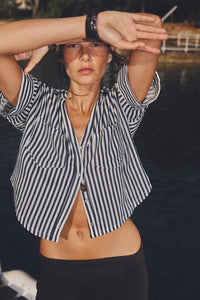 CHEMISE COURTE EN LIN