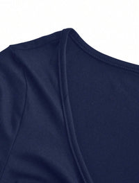 T-shirt Casual à Manches longues- Bleu marine