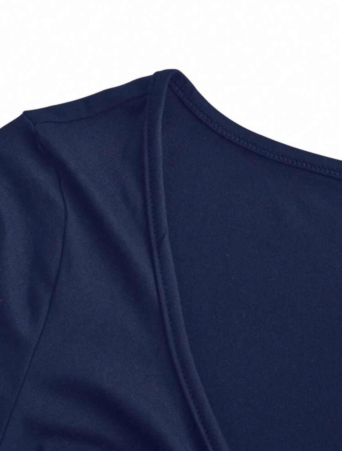 T-shirt Casual à Manches longues- Bleu marine
