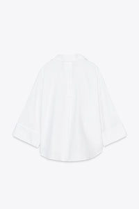 CHEMISE MANCHE LARGE AVEC LIN