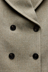 Manteau court croisé - vison