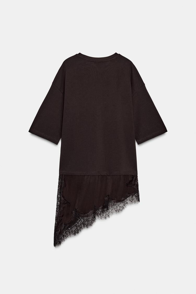 T-SHIRT BIMATIÈRE DENTELLE