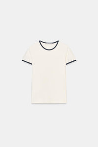 T-SHIRT LISERÉS EN CONTRASTE