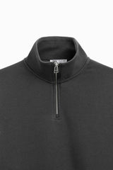 Sweat a zip sur le col - Noir