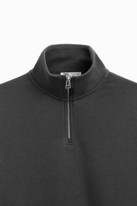 Sweat a zip sur le col - Noir