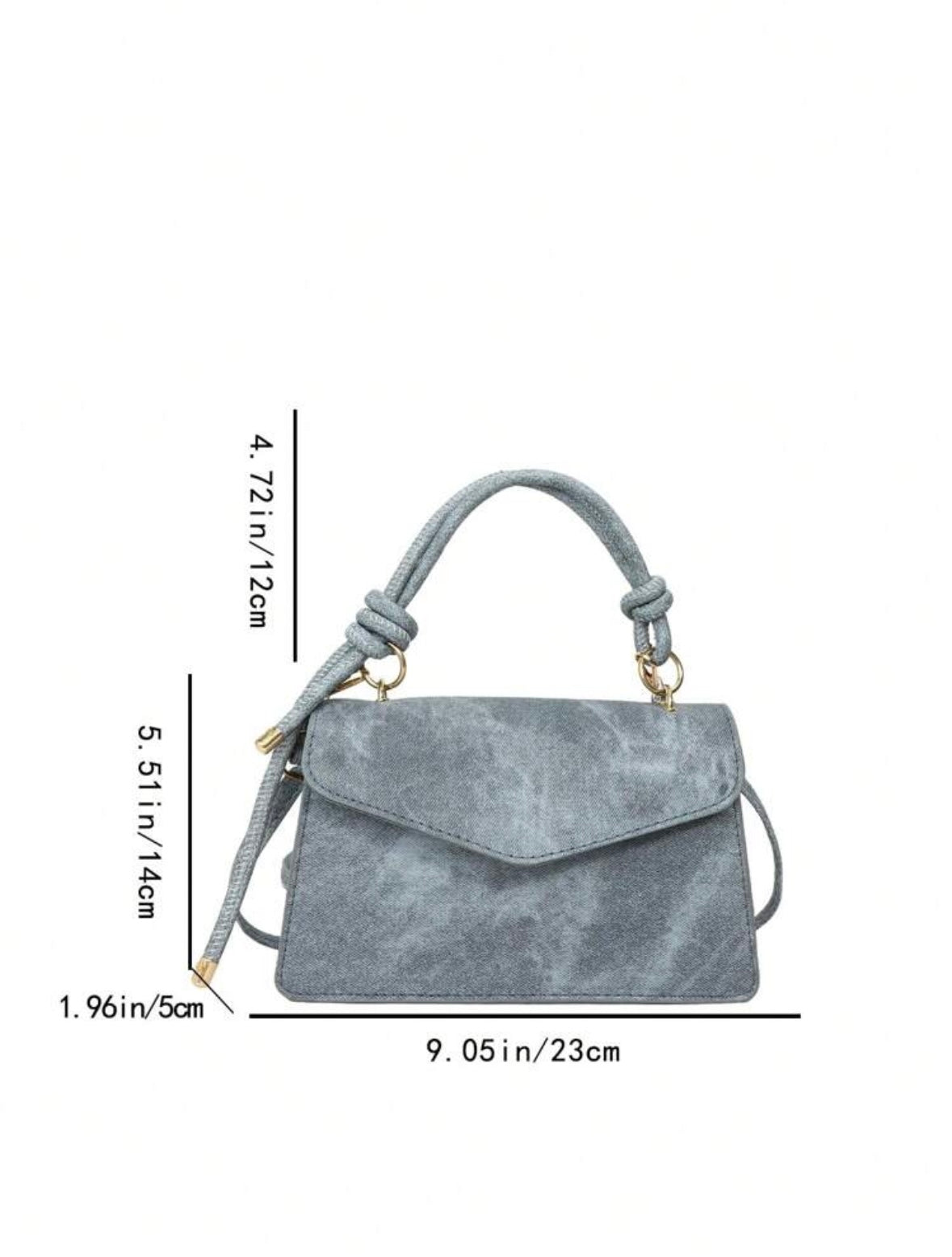Sac à main avec ceinture décorative - Bleu Azur
