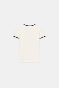 T-SHIRT LISERÉS EN CONTRASTE