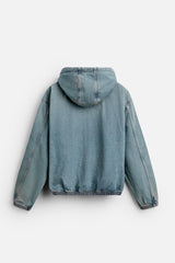 Sweat en jean à capuche