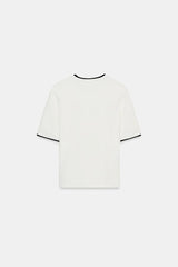 T-SHIRT INSCRIPTION LISERES CONTRASTANTS