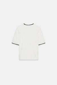 T-SHIRT INSCRIPTION LISERES CONTRASTANTS