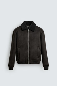 VESTE EFFET DAIM COMBINÉ