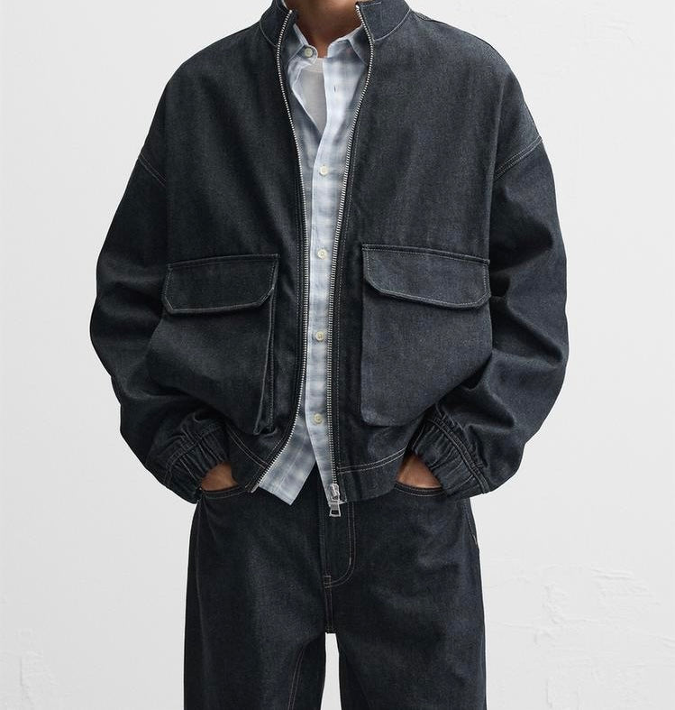 Veste en denim à poches