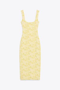 ROBE DECOLLETÉ CARRÉ STRETCH
