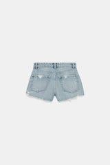 SHORT EN DENIM TRF TAILLE HAUTE DÉCHIRURES