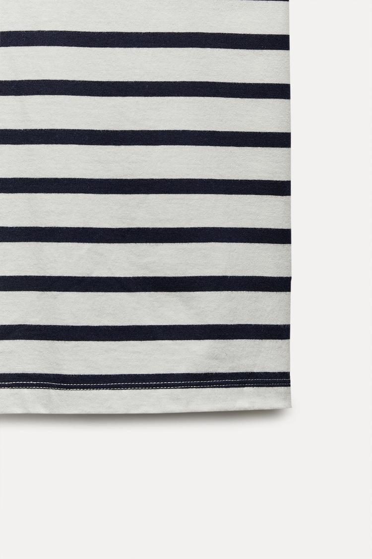 T-shirt coton basique à rayures