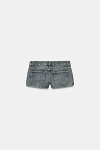 MINI SHORT EN JEAN TRF À CLOUS