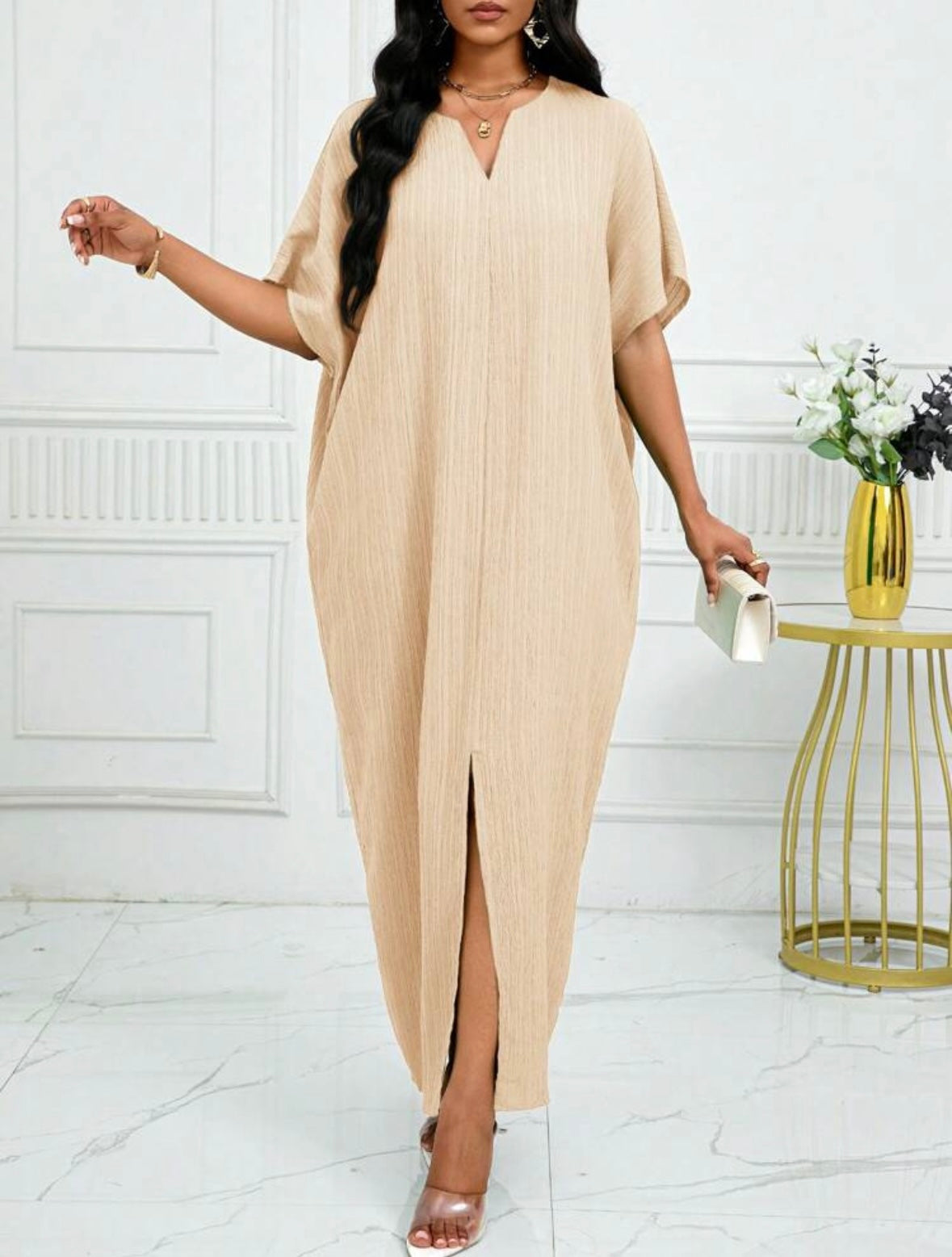 Robe caftan - Beige