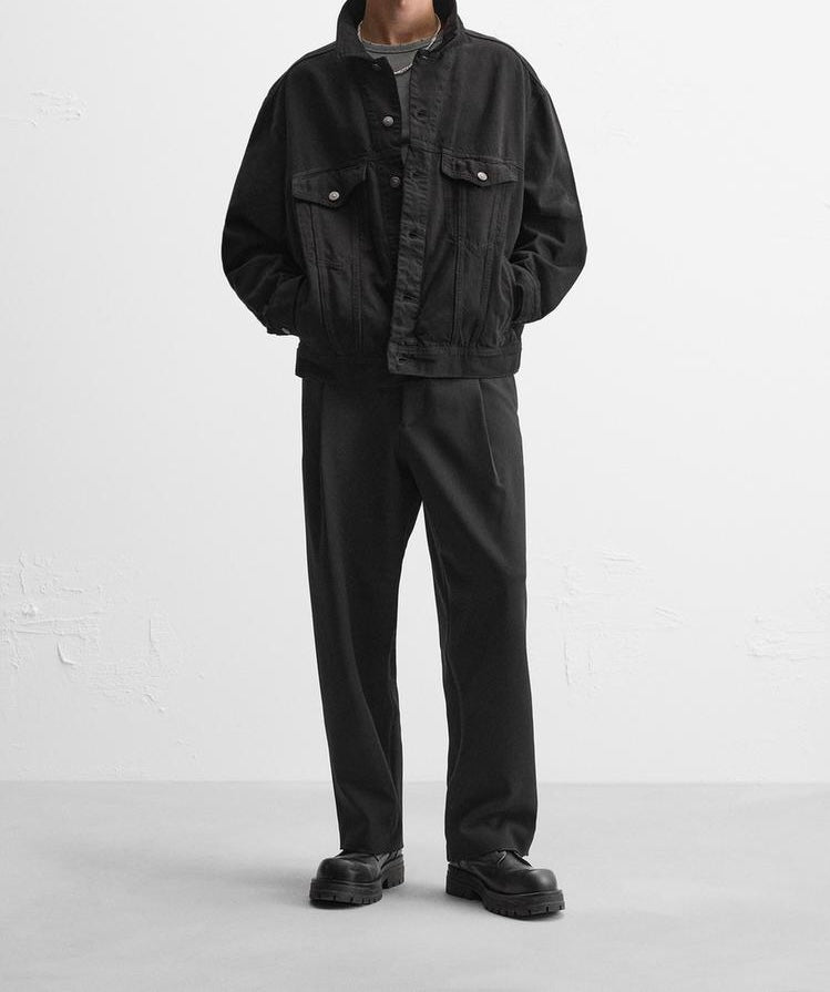 Veste en jean coupe carrée