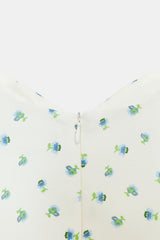 ROBE COURTE À IMPRIMÉ FLEURI