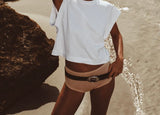 T-shirt épais effet délavé - Blanc
