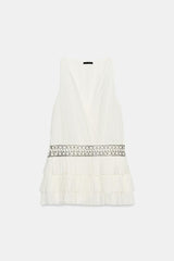ROBE GAZE VOLANTS CLOUS