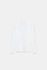 T-SHIRT EN COTON COL EN V