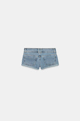 SHORT MINI EN DENIM TRF À POCHES