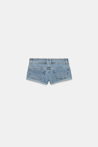 SHORT MINI EN DENIM TRF À POCHES