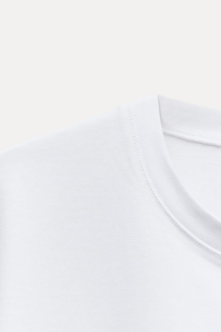 T-shirt épais effet délavé - Blanc