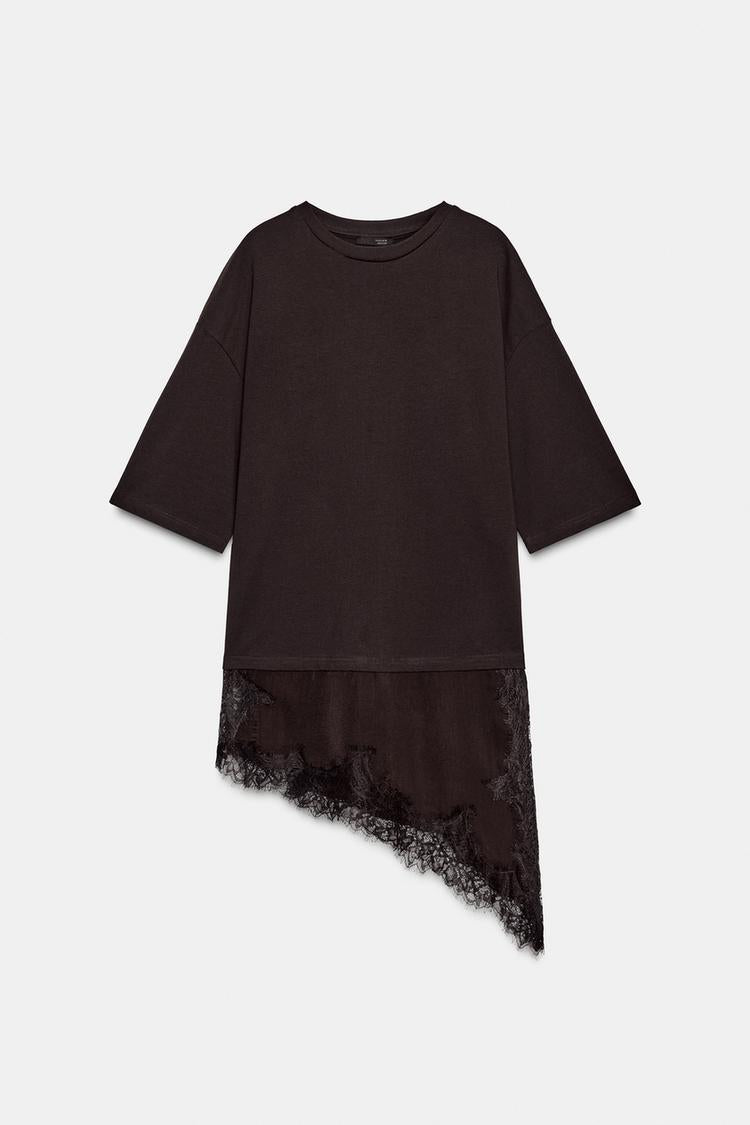 T-SHIRT BIMATIÈRE DENTELLE