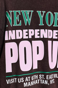 T-SHIRT LAVE INSCRIPTION CONTRASTE