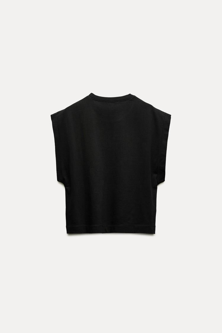 T-shirt épais effet délavé -Noir