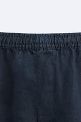 Short en Lin - Bleu Marine