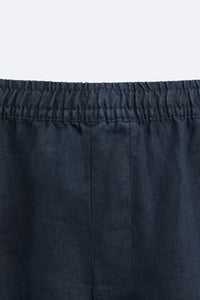 Short en Lin - Bleu Marine