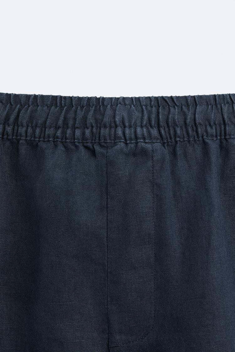 Short en Lin - Bleu Marine