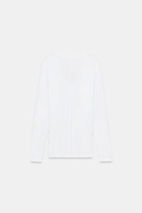 T-SHIRT EN COTON COL EN V