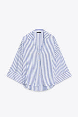 CHEMISE MANCHE LARGE AVEC LIN